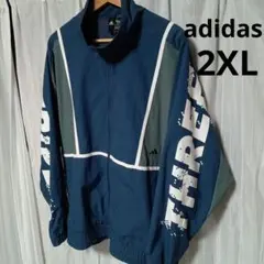adidas【アディダス】ウーブンジャケットXXLネイビーグレー