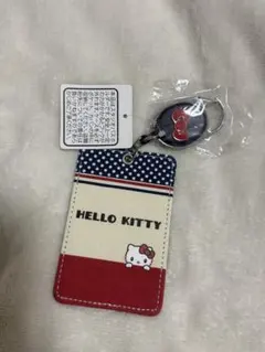 ハローキティ スタジオパスホルダー リールキーホルダー アメリカンデザイン