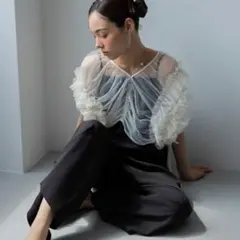 Ranan チュールボレロ＆パンツドレス オールインワン 結婚式 オケージョン