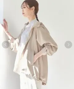 グローバルワーク　撥水ボリュームマンパ　マウンテンパーカー　ベージュ　L