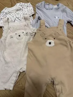 ベビーロンパース　長袖　4点セット