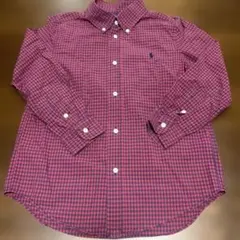 Ralph Lauren 長袖シャツ 120/60 赤チェック