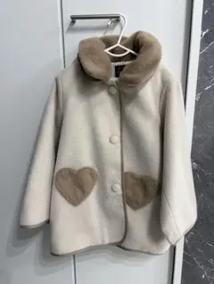 美品petitmain プティマイン　コート　ハート　120キッズ
