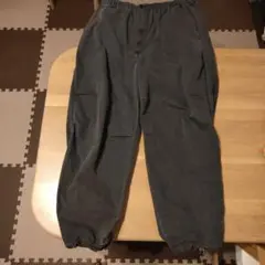 ユニクロ C ワイドパラシュートパンツデニム ダークグレー