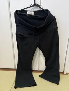 JELLY GARCIA スウェットパンツ ブラック ジップデザイン ワイド