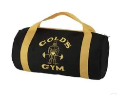 GOLD'S GYM ドラムバッグ ブラック イエローのサムネイル