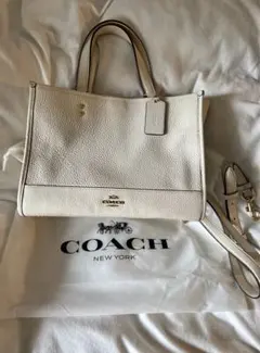 超美品 COACH（コーチ）トートバック白