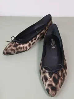 未使用級☆ Le Talon ヒョウ柄 バレエシューズ 22.5cm
