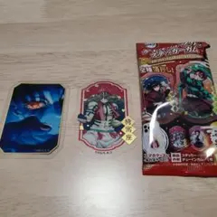 鬼滅の刃 猗窩座 ダイカットクリアステッカー　ガム シークレット