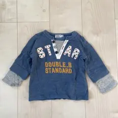 DOUBLE.B 長袖カットソー 80cm ブルー