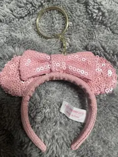 ディズニーランド ミニー カチューシャキーホルダー