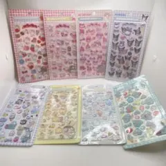 サンリオ　ボンボンドロップシール風　8種セット　コンプリート　硬め　はぴだんぶい
