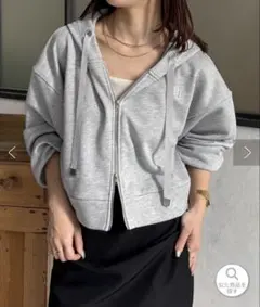 thevon ダブルジップ裏毛ショートパーカー