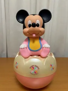 【希少！】クスハラ　ディズニー　ミッキーマウス　赤ちゃんおもちゃ　昭和レトロのサムネイル
