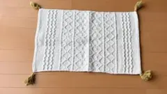 【美品】ラグ　マット　フリンジ　インテリア　北欧　ナチュラル