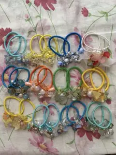 ハンドメイド　キッズ　ヘアゴム　12個セット