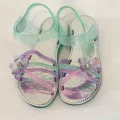 kids foret キッズサンダル 女の子 キラキラ クリアカラー　18cm