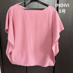 INDIVI 半袖　ブラウス　ピンク　5号のサムネイル
