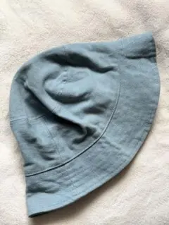 青色コットンバケットハット