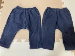 GUサマナルパンツ　80 2枚セット　デニム