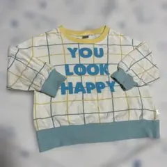 futafutaトレーナー トップス YOU LOOK HAPPY 100