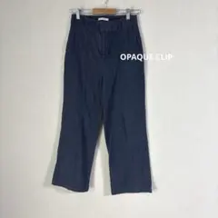 OPAQUE.CLIP スラックス風 ワイドデニム パンツ 薄手 ジーンズ 春夏のサムネイル