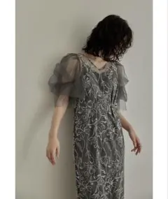 リルアー Fluffy sleeve pencil dress S - メルカリ