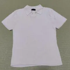 半袖 リブ編み生成りサマーセーターМのサムネイル