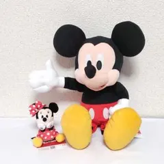 新品未使用タグ付 ミッキーマウス超BIGぬいぐるみミニーマウスリボンマスコット