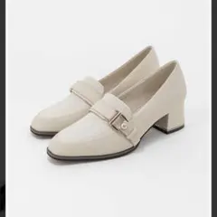 RANDA パールバックルヒールアップローファー
