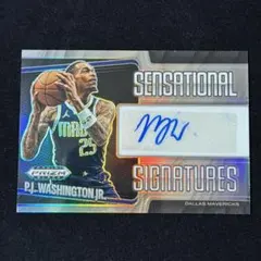 P.J. Washington Prizm Black Silver Auto