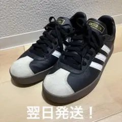 adidas ブラック ホワイト VLコート2.0 スニーカー 24.5cm
