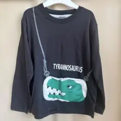 子供用　恐竜のポケット付きロングTシャツ ロンT 120