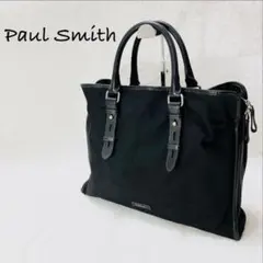美品】Paul Smith 2WAY ビジネスバッグ ヘリンボーン柄 大容量 - メルカリ