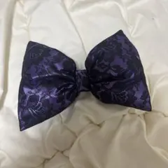 盛り髪用リボン紫