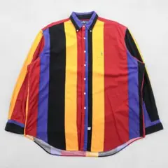 Ralph Lauren 90年代 マルチストライプ ボタンダウンシャツ XL