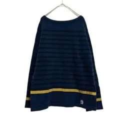 y1807 ビーミングバイビームス ボーダー カットソー 綿 ワンポイント M