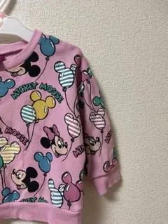 ミッキーミニー　ピンクバルーン トレーナー 90cm