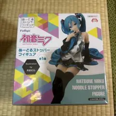 【未開封】初音ミク　フィギュア　ぬーどるストッパー　黒星紅白　MIKU