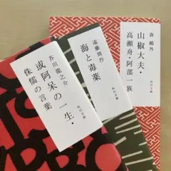或阿呆の一生・侏儒の言葉　ほか　角川文庫　かまわぬ　3冊セット