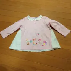 ミキハウス♡ウサギの刺繍♡90cm長袖 Tシャツ、カットソー