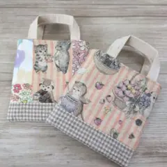 ミニトート　ハンドメイド　ユキエモン　生地