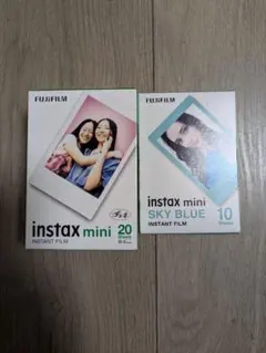 instaxminiチェキフィルム20p1個 SkyBLUE10p1個