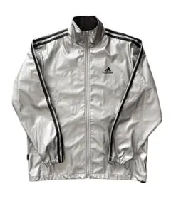 adidas トラックジャケット　シルバー　ジャージY2K ノームコア
