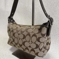 美品★COACH シグネチャー ワンショルダーバッグ ポーチ ブラウン y2kのサムネイル