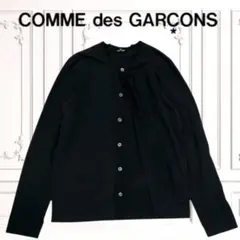 COMME des GARCONS 製品染め テーピング天竺カーディガン 黒 Mのサムネイル