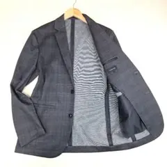 美品✨グローバルワーク　洗えるストレッチ　アンコン　グレンチェック　L