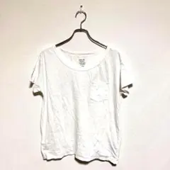 GU BASIC TEE Tシャツ/カットソー　L　無地　大きめ　胸ポケット