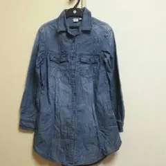 ユニクロ♡デニム風シャツワンピース