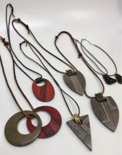 レザー　ネックレス　7点セット